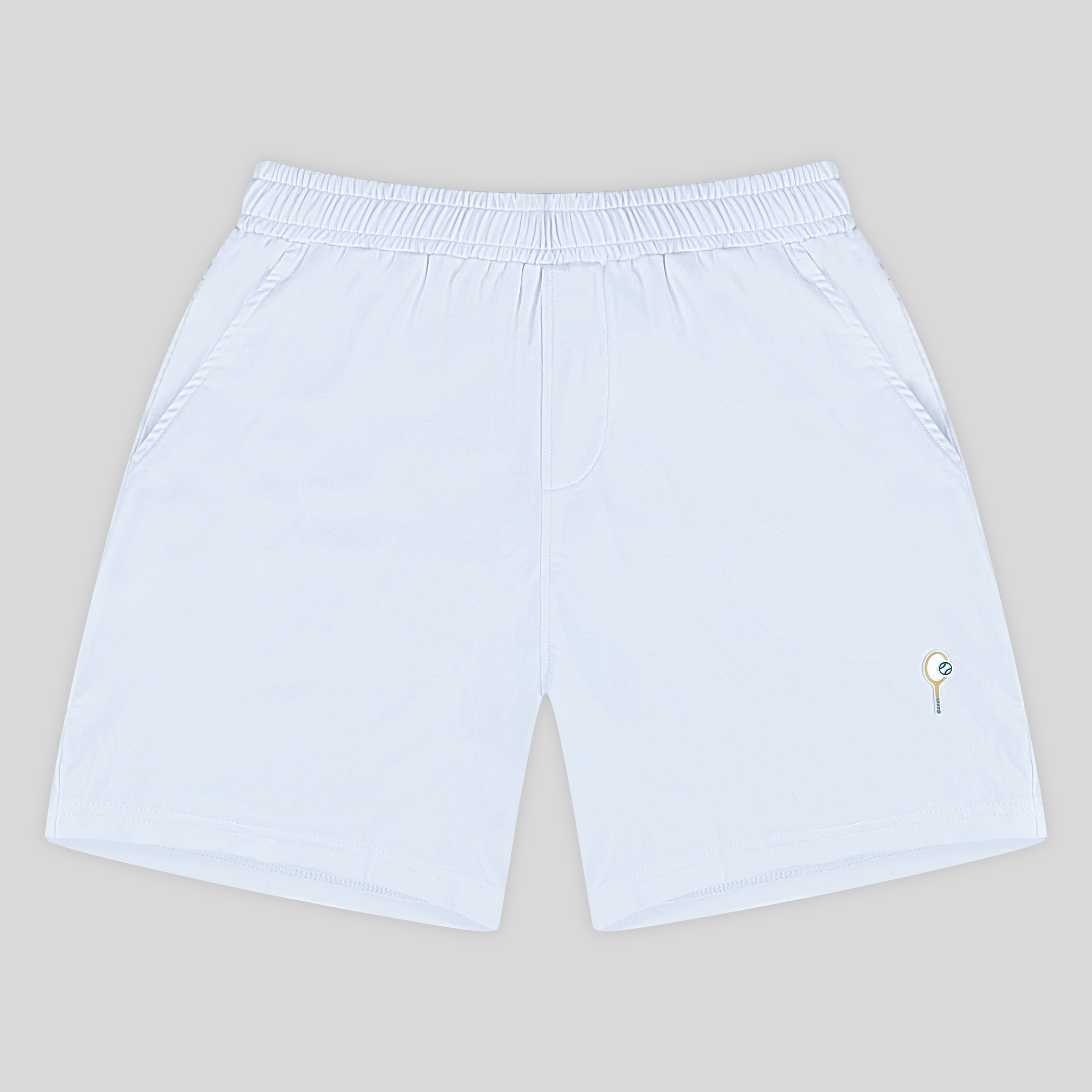 Courtesy Attire (The Courtesy Shorts) racket sports/tennis clothing. All white activewear.